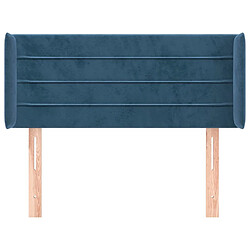 Avis Maison Chic Tête de lit scandinave avec oreilles,meuble de chambre Bleu foncé 93x16x78/88 cm Velours -MN43192