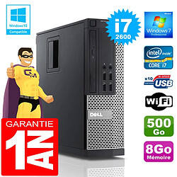 PC DELL 990 SFF Core I7-2600 Ram 8Go Disque 500 Go Wifi W7 - Occasion