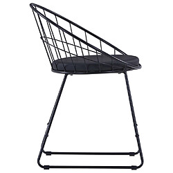 Acheter Decoshop26 Lot de 6 chaises de salle à manger cuisine design moderne acier noir CDS022659