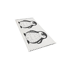 Beliani Tapis enfant motif pingouin noir / blanc 60 x 90 cm HAJDARABAD pas cher