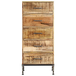 Helloshop26 Buffet bahut armoire console meuble de rangement coffre à tiroirs 106 cm bois de manguier massif 4402089