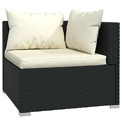 Avis Maison Chic Salon de jardin 5 pcs + coussins - Mobilier/Meubles de jardin - Table et chaises d'extérieur Résine tressée Noir -MN27344