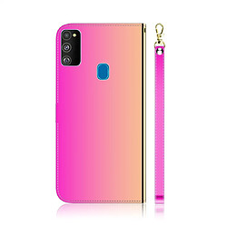 Avis Wewoo Housse Coque Pour Galaxy M30s Etui à rabat horizontal en surface imitation miroir avec fentes cartes et porte-cartes ainsi que portefeuille et lanière dégradé de couleur