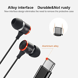 Avis Wewoo E3T Écouteurs intra-auriculaires haute fidélité avec interface USB-C / Type-C câble1,2 m Noir