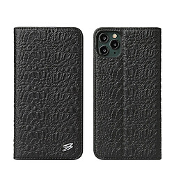 Wewoo Coque Pour iPhone 11 Pro Crocodile Texture PC + TPU Housse en cuir à rabat horizontal avec support et fentes cartes et portefeuille noir