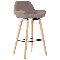 Non Tabouret de bar Newnan en tissu 4 pieds structure naturel (chêne)