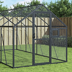 vidaXL Volière anthracite 1,79x4x1,85 m aluminium