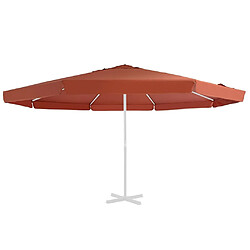 vidaXL Tissu de remplacement de parasol d'extérieur Terre cuite 500 cm