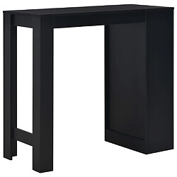 Acheter Helloshop26 Table haute mange debout bar bistrot avec étagère noir 110 cm 0902055