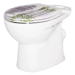 Helloshop26 Abattant WC siège de toilette à fermeture douce sièges de toilette antibactériens avec charnière réglable 19_0000734