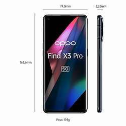 Avis Smartphone Oppo Find X3 Pro 6,7" Snapdragon 888 QUALCOMM SNAPDRAGON 888 12 GB RAM 256 GB Noir Oui · Reconditionné