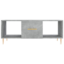 Acheter vidaXL Table basse gris béton 102x50x40 cm bois d'ingénierie