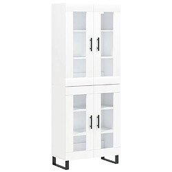 vidaXL Buffet haut Blanc 69,5x34x180 cm Bois d'ingénierie