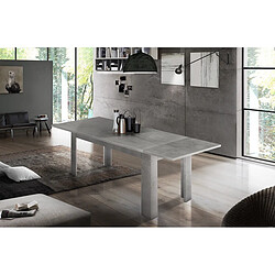 Alter Table de salle à manger extensible, Made in Italy, Table moderne avec rallonges, Console extensible, 140 / 190x90h75 cm, couleur Gris cendré