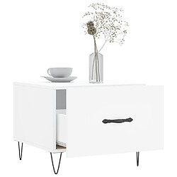 Acheter Maison Chic Lot de 2 Tables basses,Table Console pour salon blanc 50x50x40 cm bois d'ingénierie -MN91199