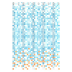 Acheter EISL Rideau de douche avec mosaïque bleu-orange 200x180x0,2 cm