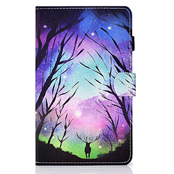 Etui en PU magnétique avec porte-cartes et porte-stylet ciel étoilé pour votre Samsung Galaxy Tab A8 (2021) SM-X200/SM-X205