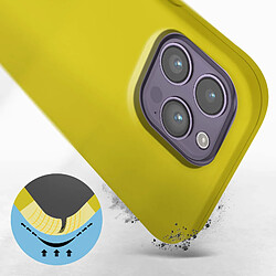 Avis Avizar Coque iPhone 14 Pro Semi-rigide Soft-touch Fine jaune