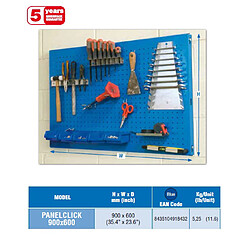 Avis Simon Rack SimonRack - Panneau mural de rangement 900x600mm Bleu - PANELCLICK 900x600