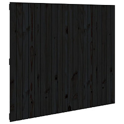 vidaXL Tête de lit murale Noir 127,5x3x110 cm Bois massif de pin