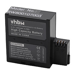 vhbw batterie 1400mAh (3.7V) pour caméra Rollei Actioncam 6S WiFi, Bullet 6S WiFi, Rollei Actioncam 7S WiFi, Bullet 7S WiFi comme DS-S50.