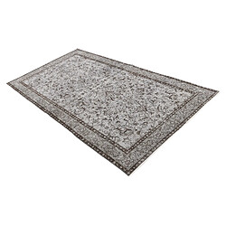 Avis Vidal Tapis de laine 221x114 gris Ultra Vintage