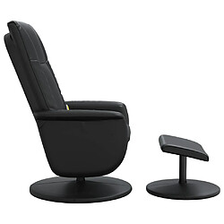 Avis vidaXL Fauteuil inclinable de massage avec repose-pied noir similicuir