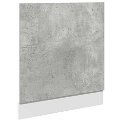 vidaXL Panneau de lave-vaisselle gris béton 60x1,5x67 cm