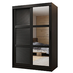 Abiks Meble Armoire Zaluzja 2 à Portes Coulissantes 200/120/62 2 Portes (noir)