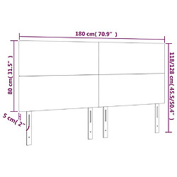 vidaXL Têtes de lit 4 pcs Bleu foncé 90x5x78/88 cm Velours pas cher