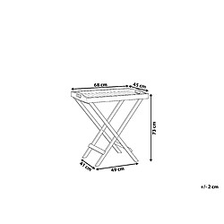 Avis Beliani Table de jardin en bois d'acacia foncé AMANTEA