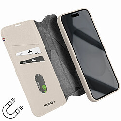 Étui Cuir pour iPhone 15 Plus Coque détachable Portefeuille Decoded Clay pas cher