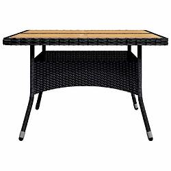 Acheter Salle à dîner de jardin 9 pcs,Table et chaise à manger Résine tressée et acacia Noir -MN34382