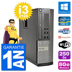 PC Dell OptiPlex 990 SFF Intel i3-2120 RAM 8Go Disque Dur 250Go Windows 10 Wifi - Occasion