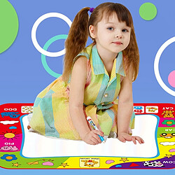 Wewoo Enfants Rainbow Color Magic Doodle Dessin à l'eau Mat avec 2 stylos, Taille: 80cm x 60cm pas cher