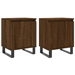 Maison Chic Lot de 2 Tables de chevet - Tables de Nuit chêne marron 40x30x50cm bois d'ingénierie