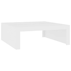 vidaXL Table basse blanc 100x100x35 cm bois d'ingénierie