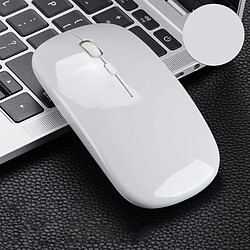 Ordinateur Portable de Bureau Optique Rechargeable de Souris Sans Fil LED Silencieuse Blanc pas cher