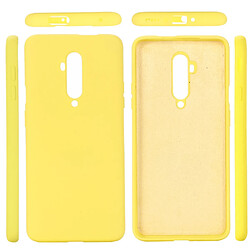 Wewoo Coque Pour Oneplus 7T PRO Housse de protection antichoc en silicone liquide de couleur unie jaune