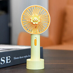 (Jaune) Mini Ventilateur de Poche Portable Design En Forme De Dessin Animé Mignon Chargement d'alimentation Usb