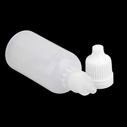 10x Bouchon à Vis De La Bouteille Compte-gouttes Compressible Vide Pour Les Gouttes Pour Les Yeux Lab Liquid 20ml