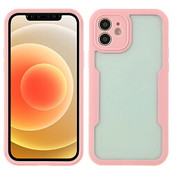 Coque en TPU + acrylique rose pour votre iPhone 12 6.1 pouces