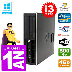 PC HP 6200 SFF Intel i3-2120 RAM 4Go Disque 500Go Graveur DVD Wifi W7 - Occasion