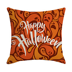 P42 4PCS 45 * 45cm Lettres Halloween Modèle de crâne Linge de linge Coussin d'oreiller d'impression Coussin de coussin à la maison Décoration