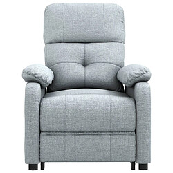 Avis vidaXL Fauteuil inclinable électrique Gris clair Tissu