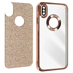 Avizar Coque iPhone X et XS Paillette Rose