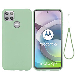 Coque en silicone souple avec sangle vert pour votre Motorola Moto G 5G