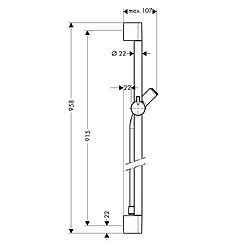 Hansgrohe Barre de douche Unica'C 0,90 m chromé