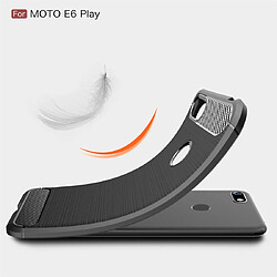 Acheter Wewoo Coque Souple Pour Motorola Moto E6 Play en TPU fibre de carbone brossé Texture Rouge