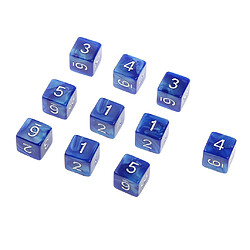 Acheter 10pcs Dés à Six Faces D6 Jouant D u0026 D RPG Party Games Dés Bleu